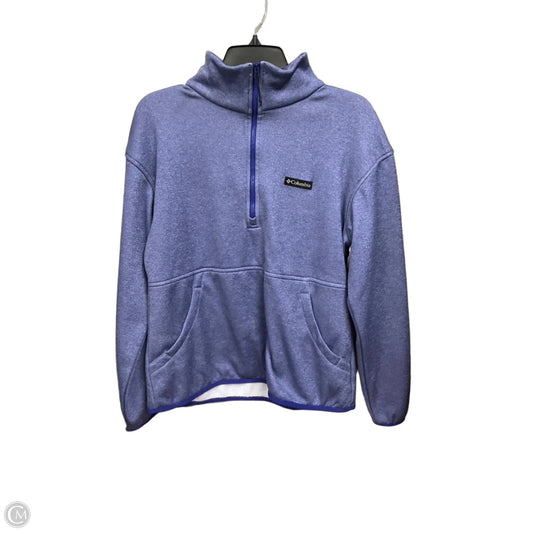Athletic Top Long Sleeve Collar By Columbia In Blue, Size: M