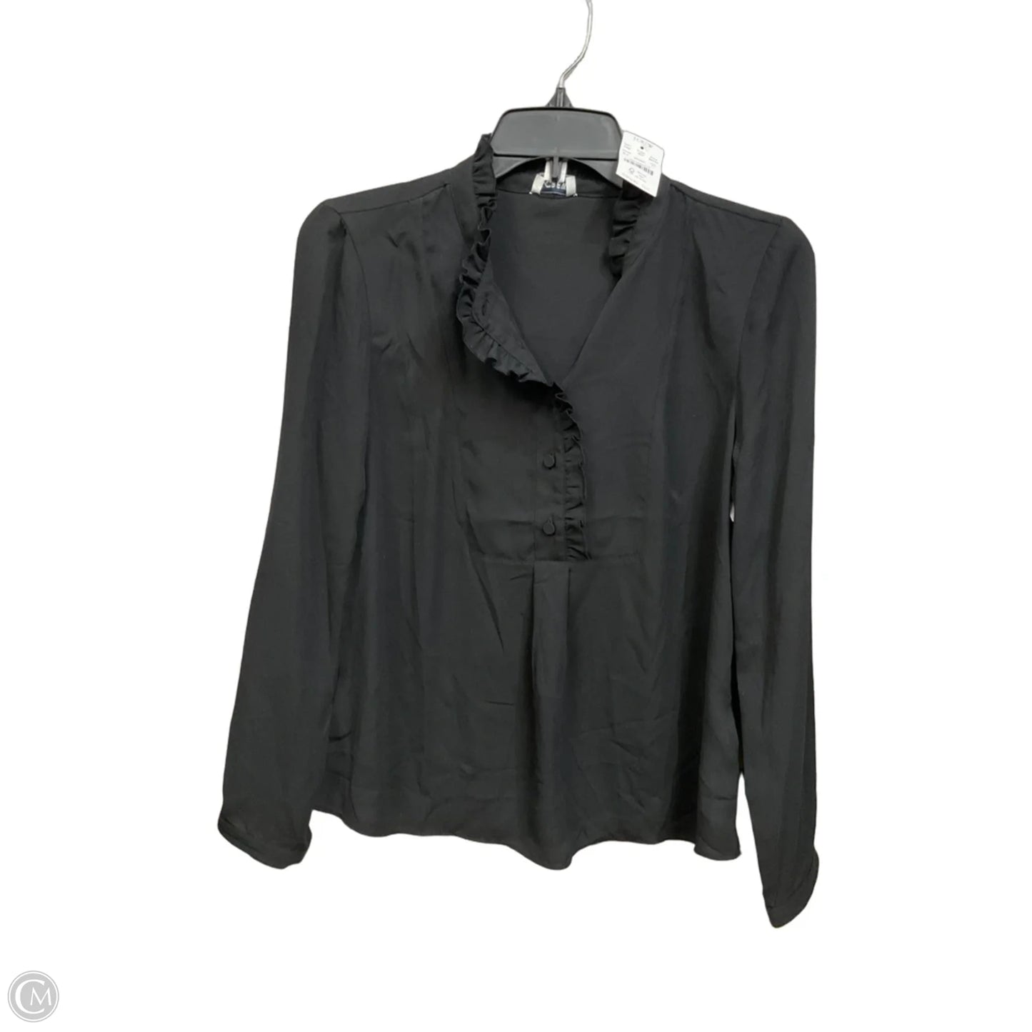 Blouse Long Sleeve By J. Crew In Black, Size: Sp