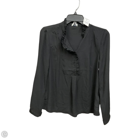 Blouse Long Sleeve By J. Crew In Black, Size: Sp