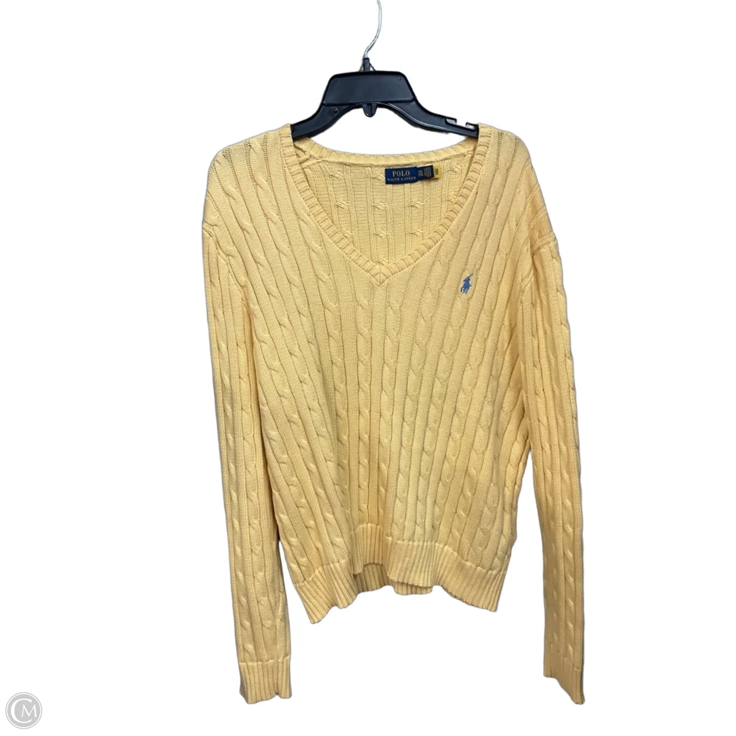 Sweater By Polo Ralph Lauren In Yellow, Size: Xxl