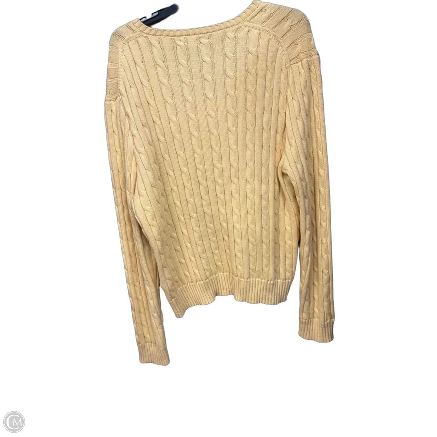 Sweater By Polo Ralph Lauren In Yellow, Size: Xxl