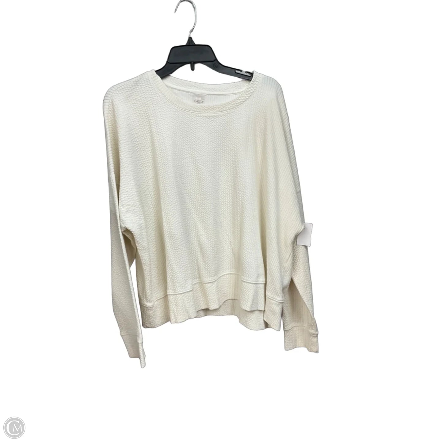 Athletic Top Long Sleeve Crewneck By Calia In Cream, Size: Xxl
