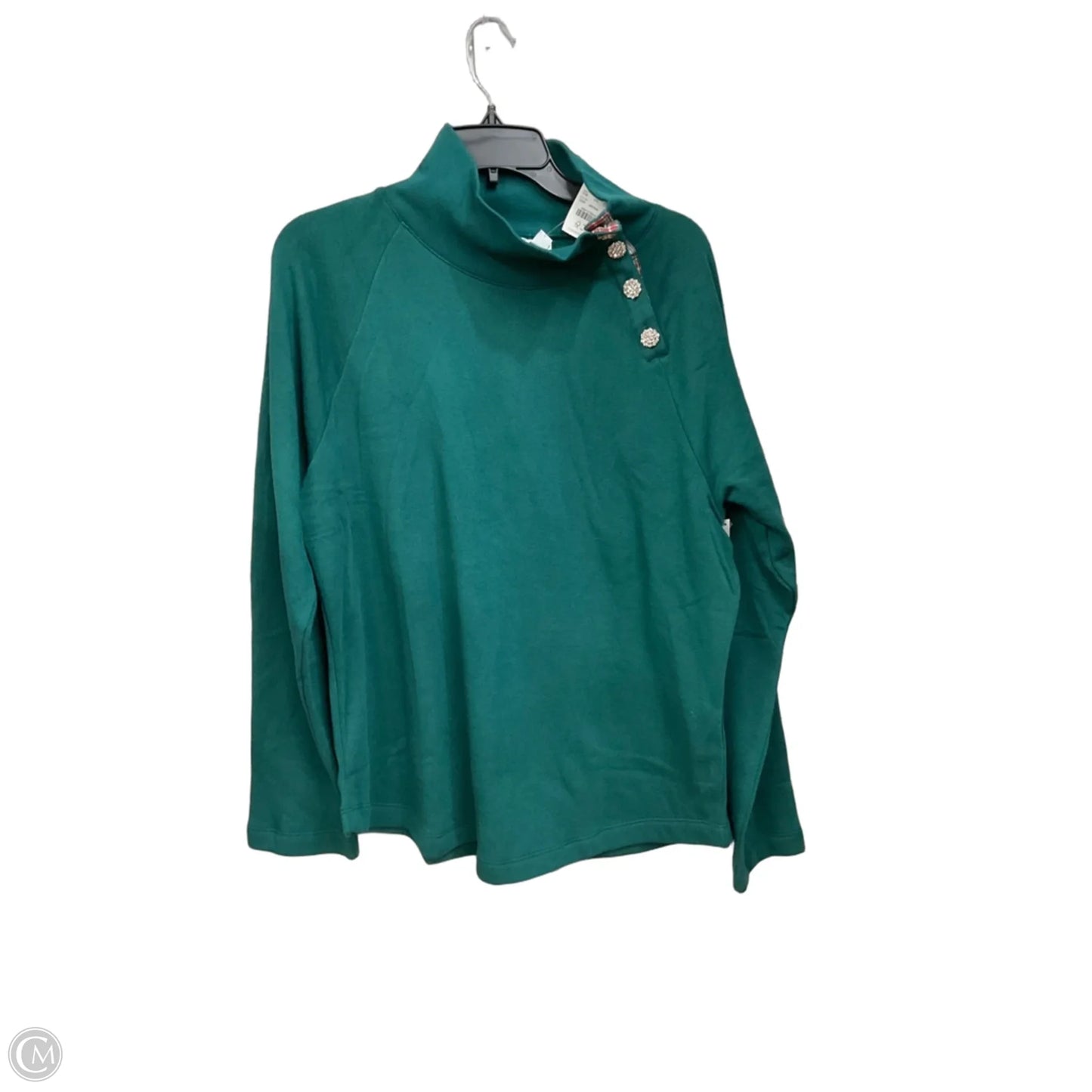 Sweatshirt Collar By J. Crew In Green, Size: Xl