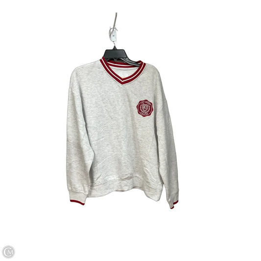 Sweatshirt Crewneck By Clothes Mentor In Grey, Size: L