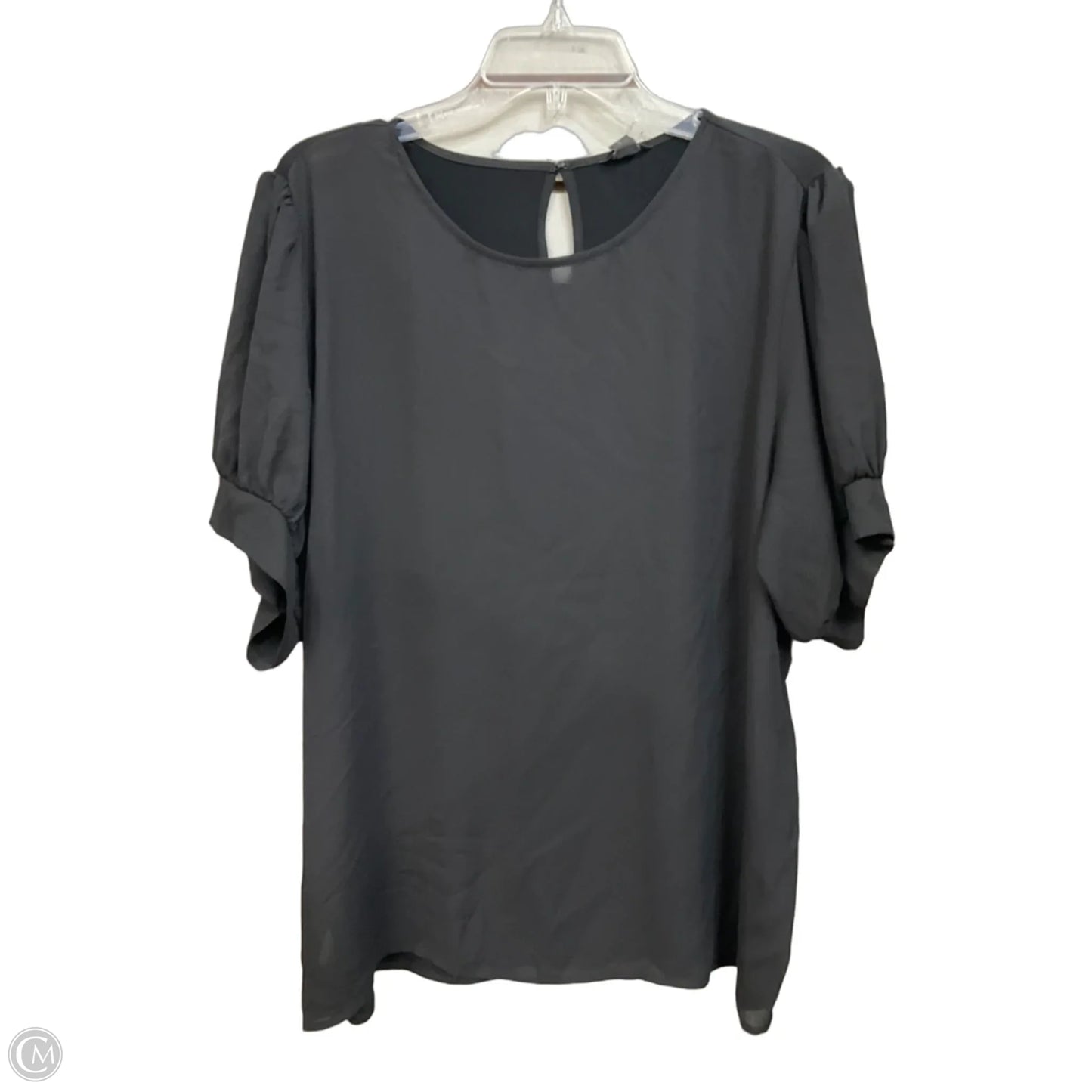 Top Short Sleeve By Ann Taylor In Black, Size: Xl