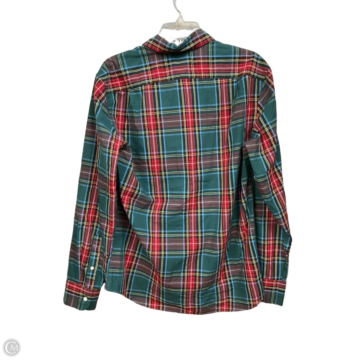 Top Long Sleeve By J. Crew In Plaid Pattern, Size: M