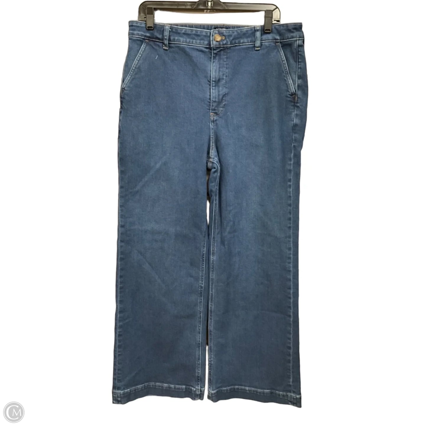 Jeans Wide Leg By J. Crew In Blue Denim, Size: 8