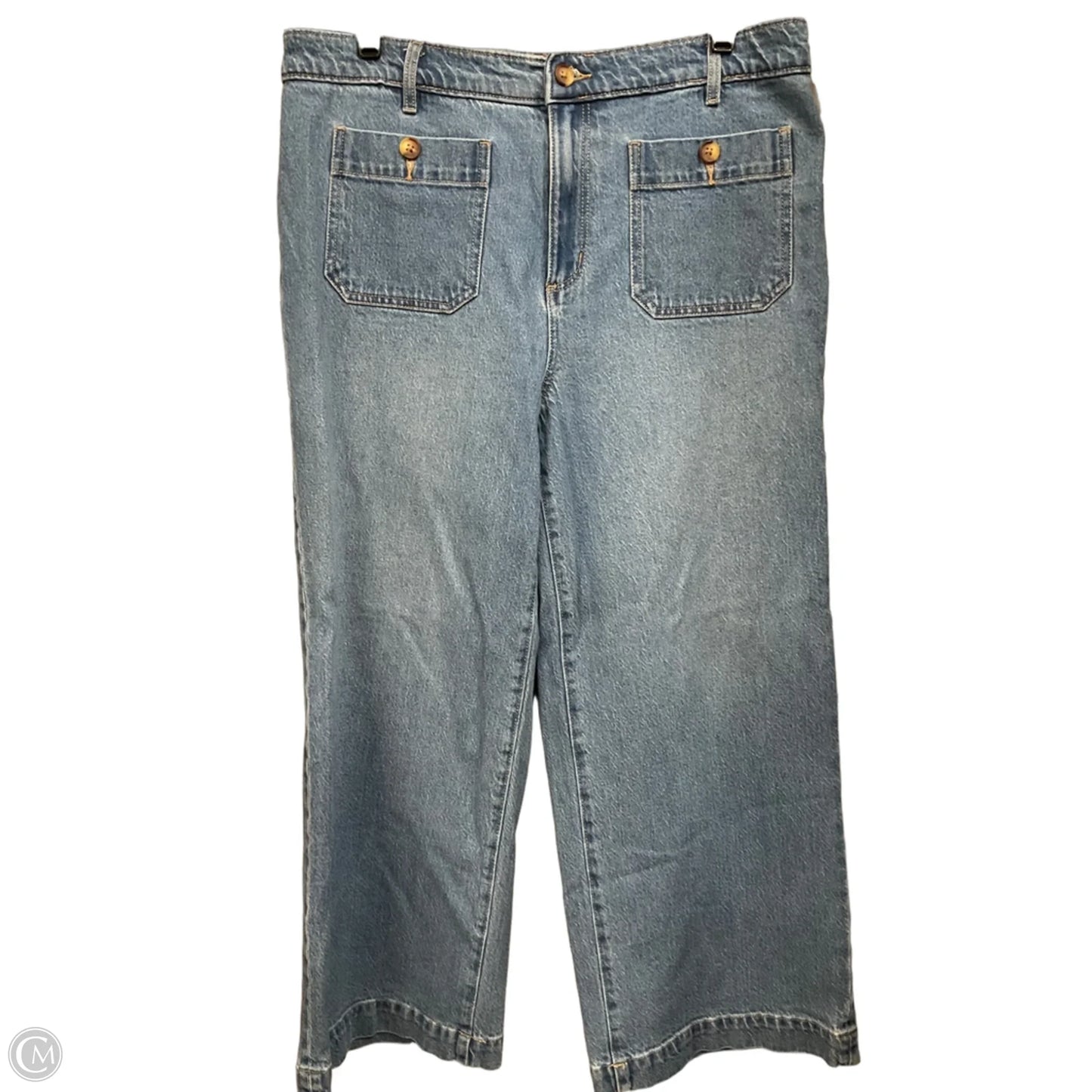 Jeans Wide Leg By Loft In Blue Denim, Size: 12