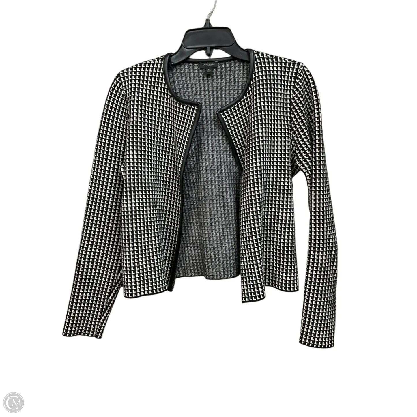 Cardigan By Ann Taylor In Black & White, Size: M