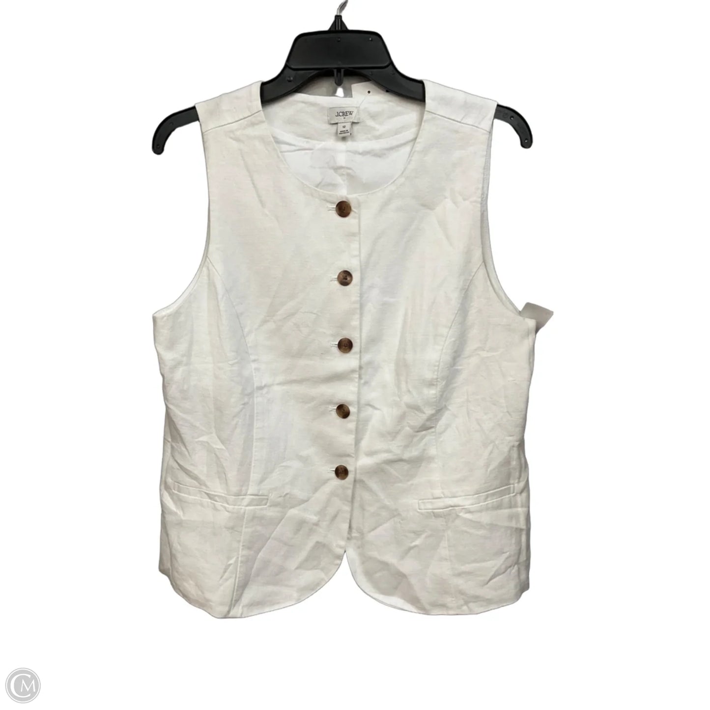 Top Sleeveless By J. Crew In White, Size: L