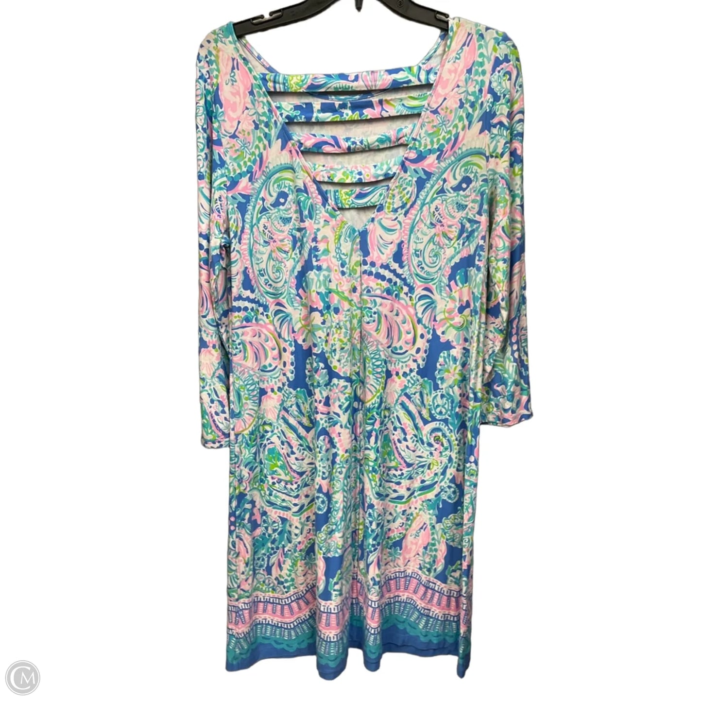 Dress Designer By Lilly Pulitzer In Blue & Pink, Size: Xl