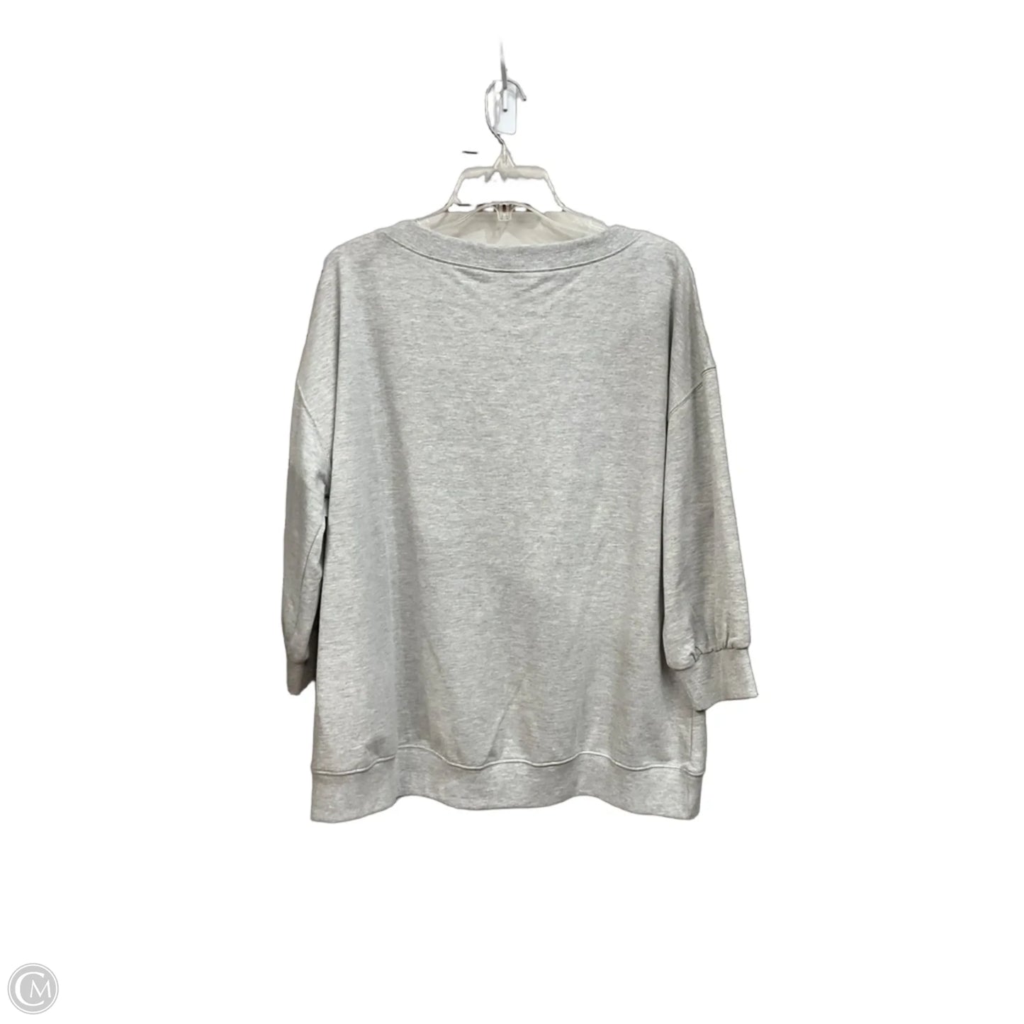 Top 3/4 Sleeve By Cato In Grey, Size: Xl