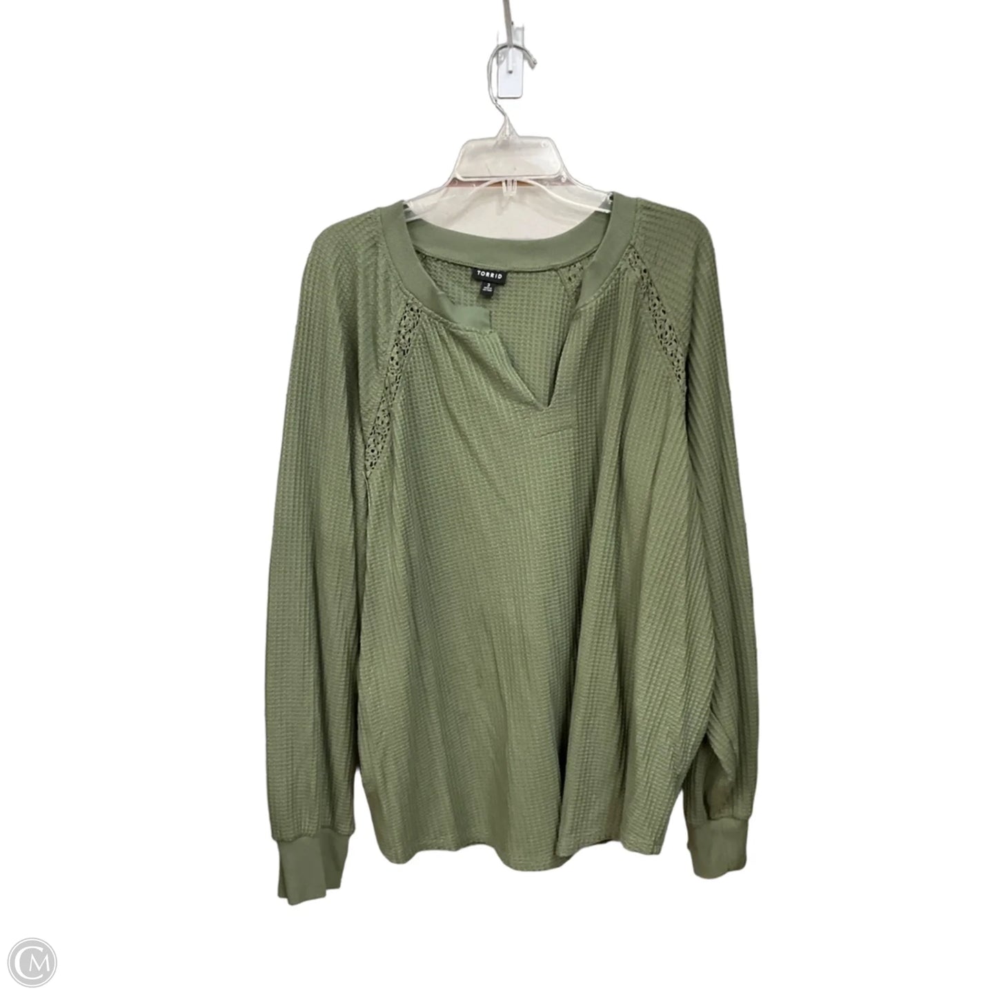 Top Long Sleeve By Torrid In Green, Size: 3x