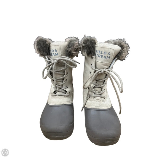 Boots Snow By Clothes Mentor In Brown & Tan, Size: 8