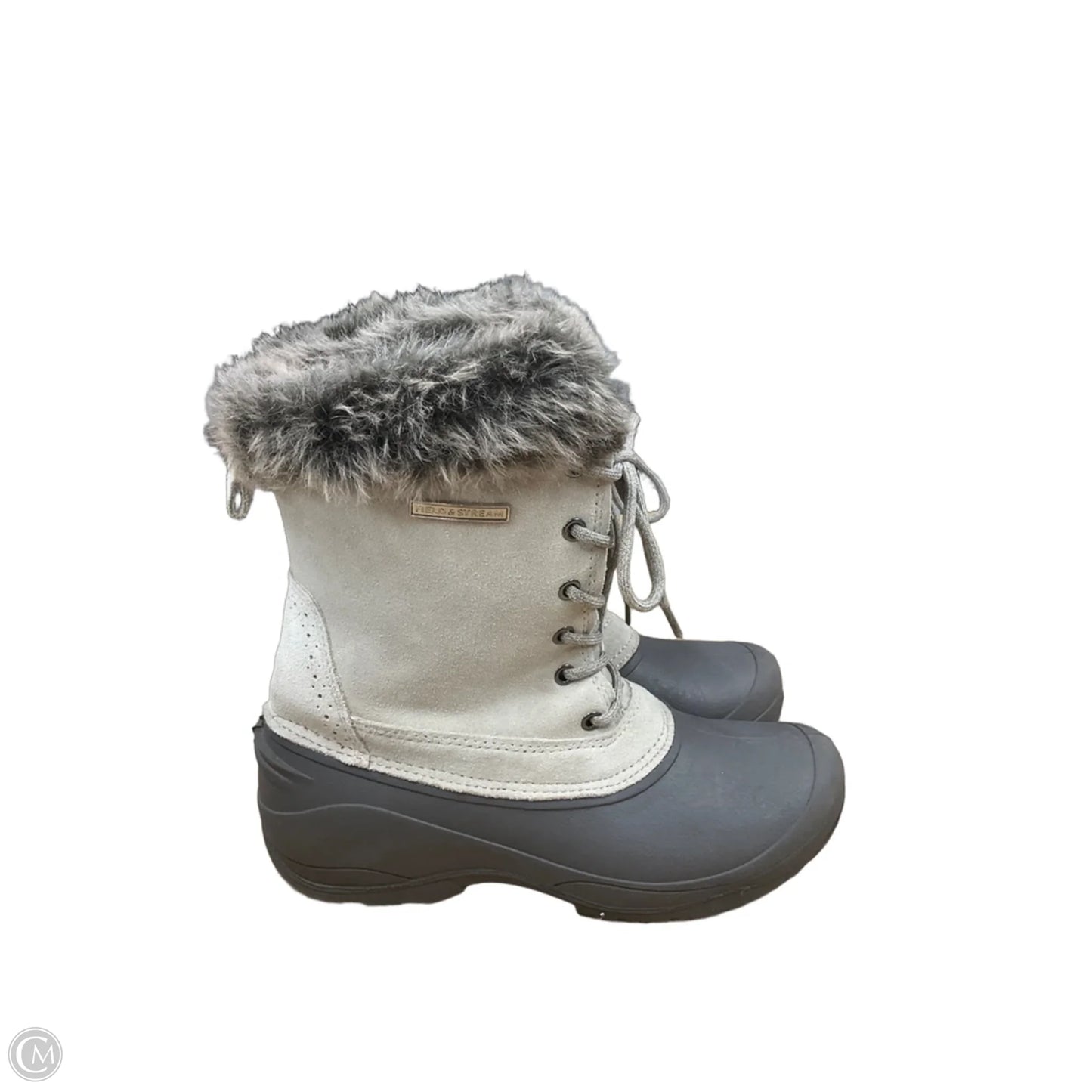 Boots Snow By Clothes Mentor In Brown & Tan, Size: 8