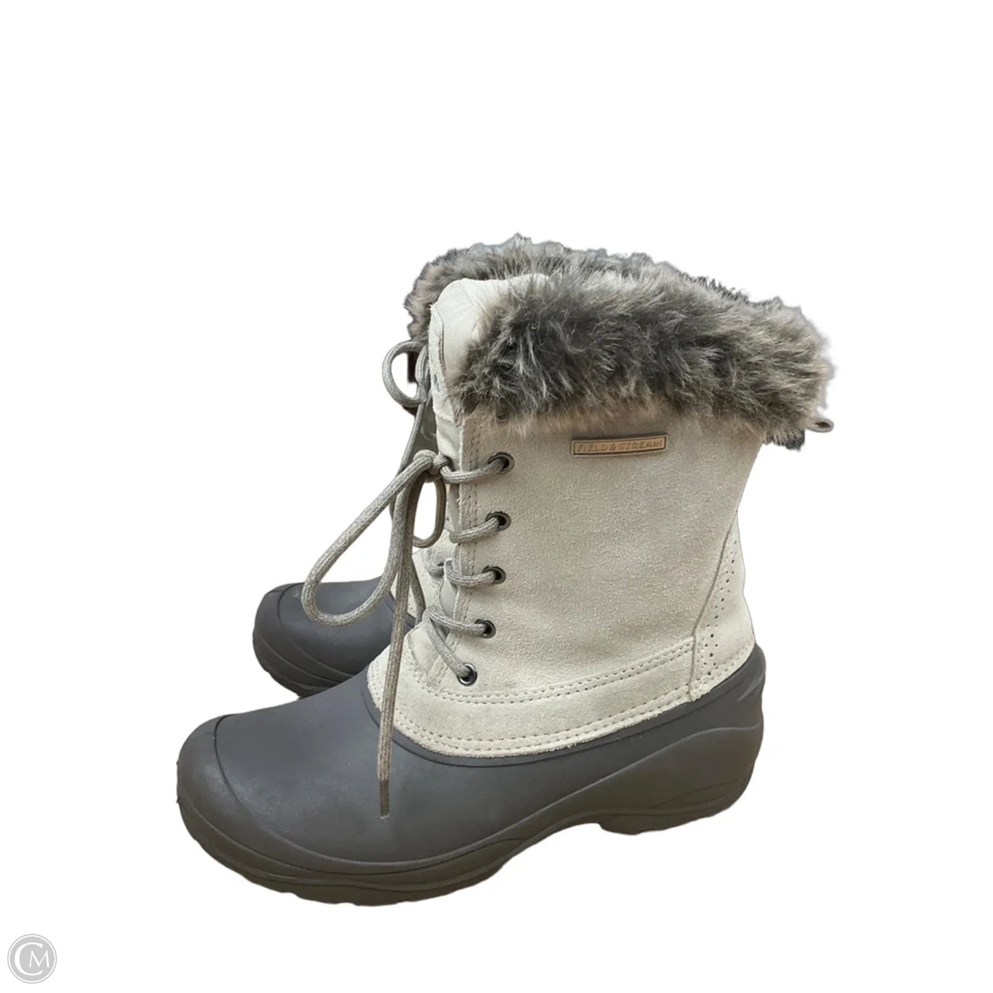 Boots Snow By Clothes Mentor In Brown & Tan, Size: 8