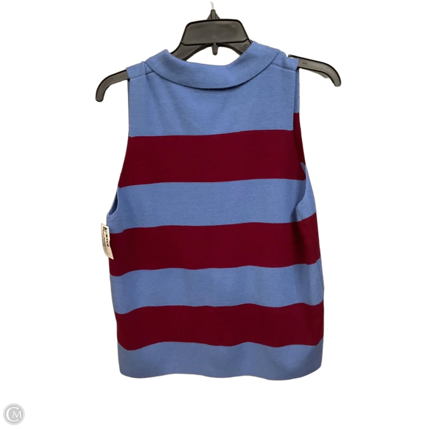 Top Sleeveless By Evereve In Blue & Red, Size: L