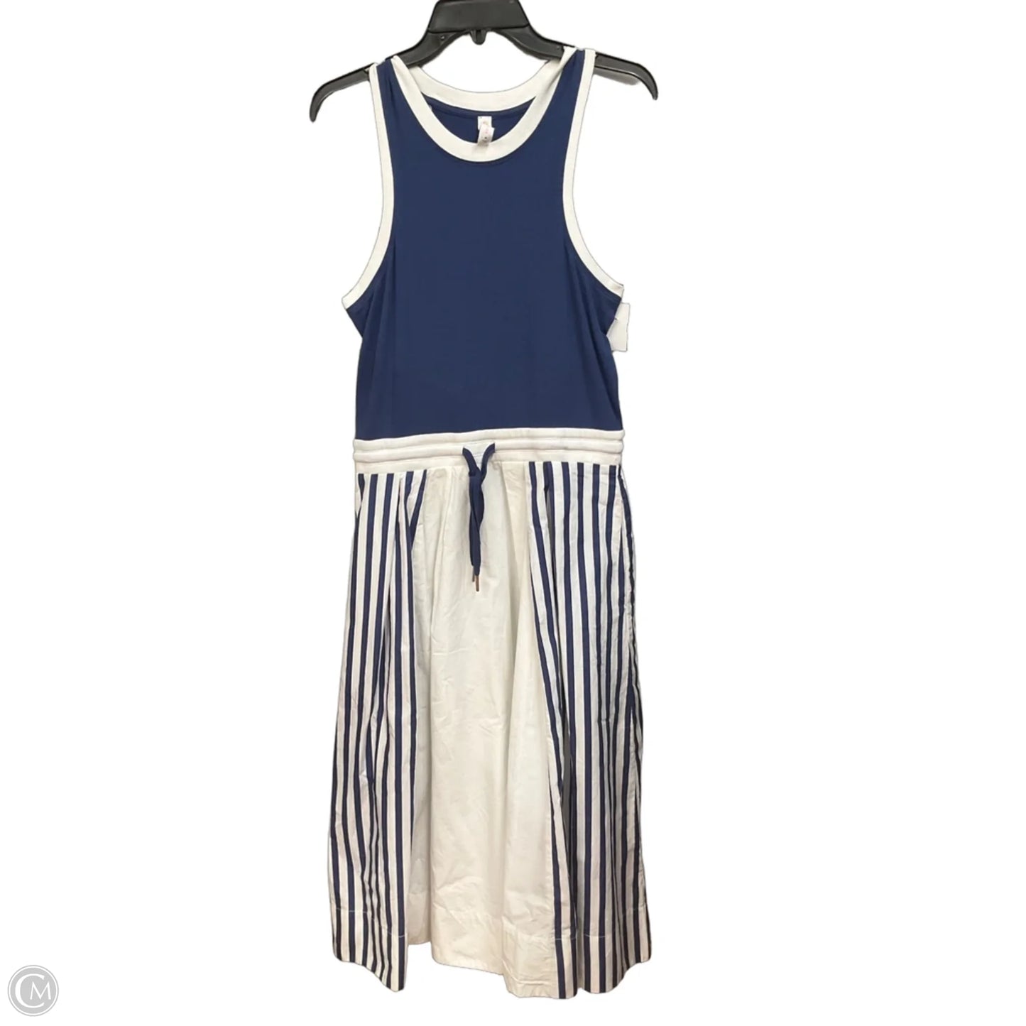 Dress Casual Midi By Daily Practice By Anthropologie In Blue & White, Size: M