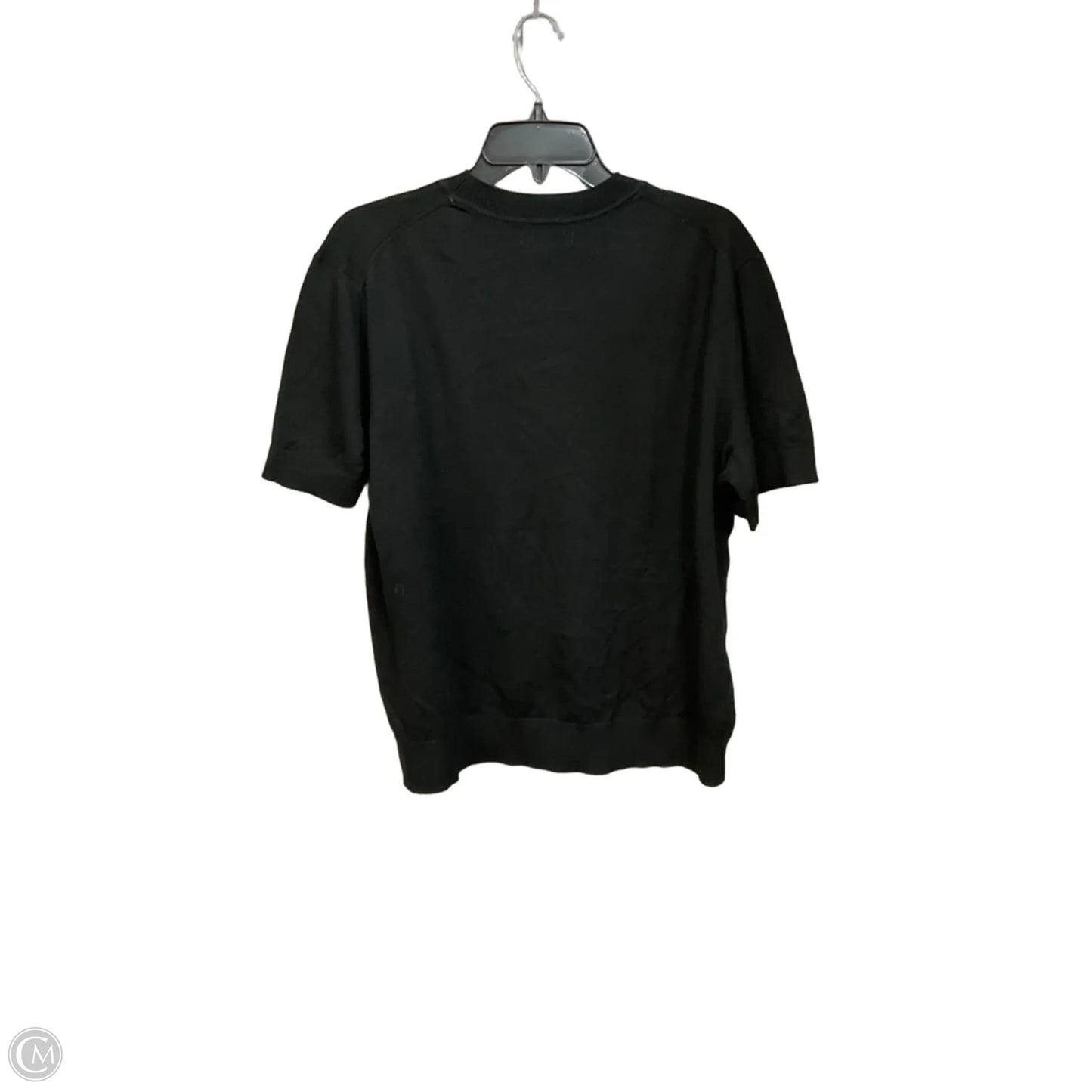 Top Short Sleeve By Banana Republic In Black, Size: L