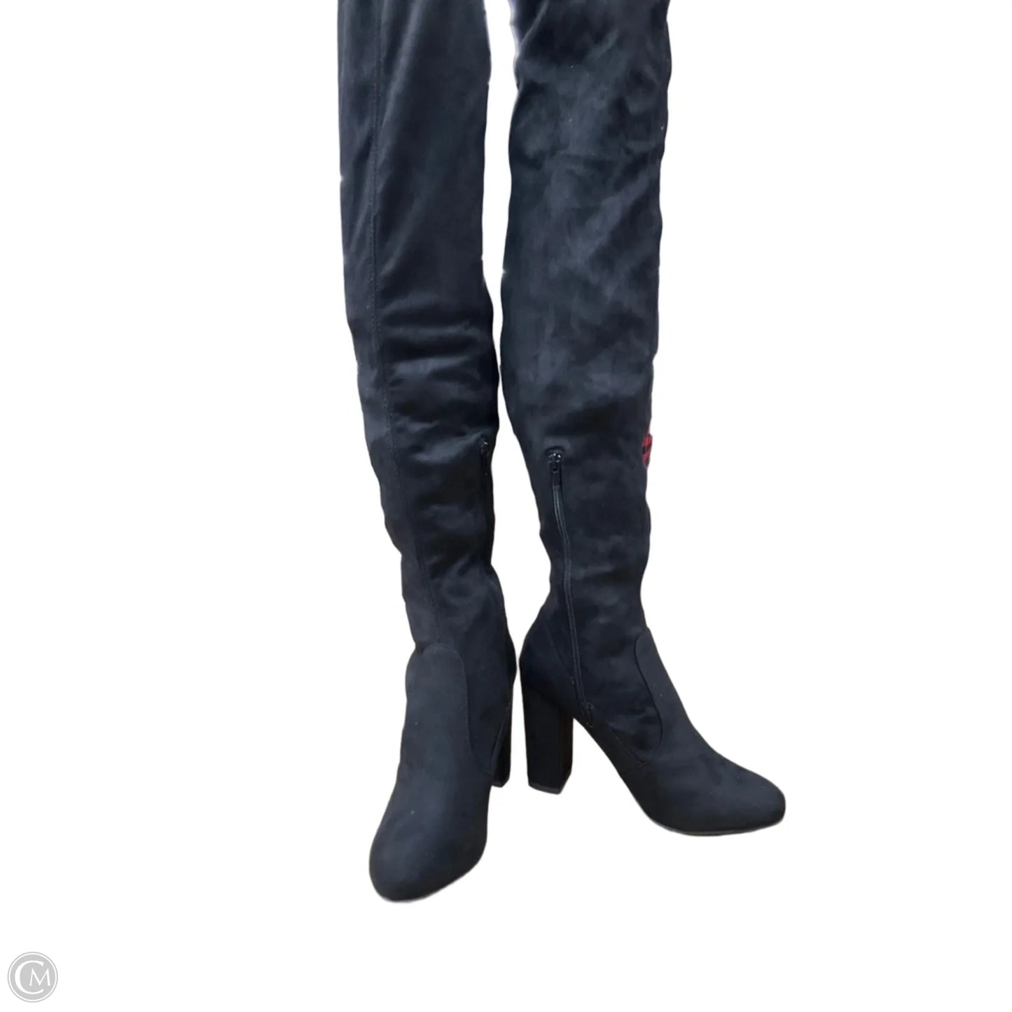 Boots Over-the-knee Heels By Fashion Nova In Black, Size: 10