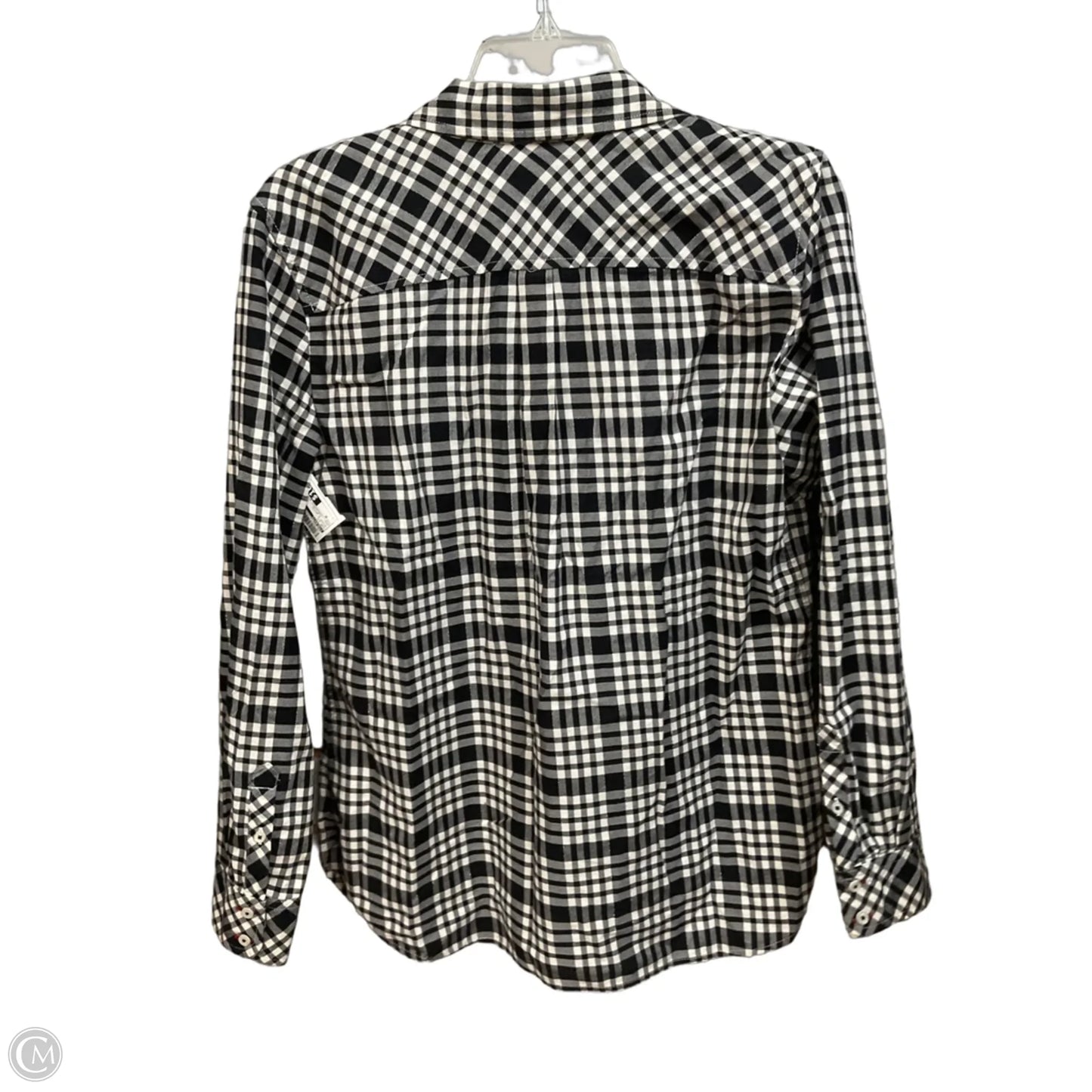 Top Long Sleeve By Talbots In Black & White, Size: M