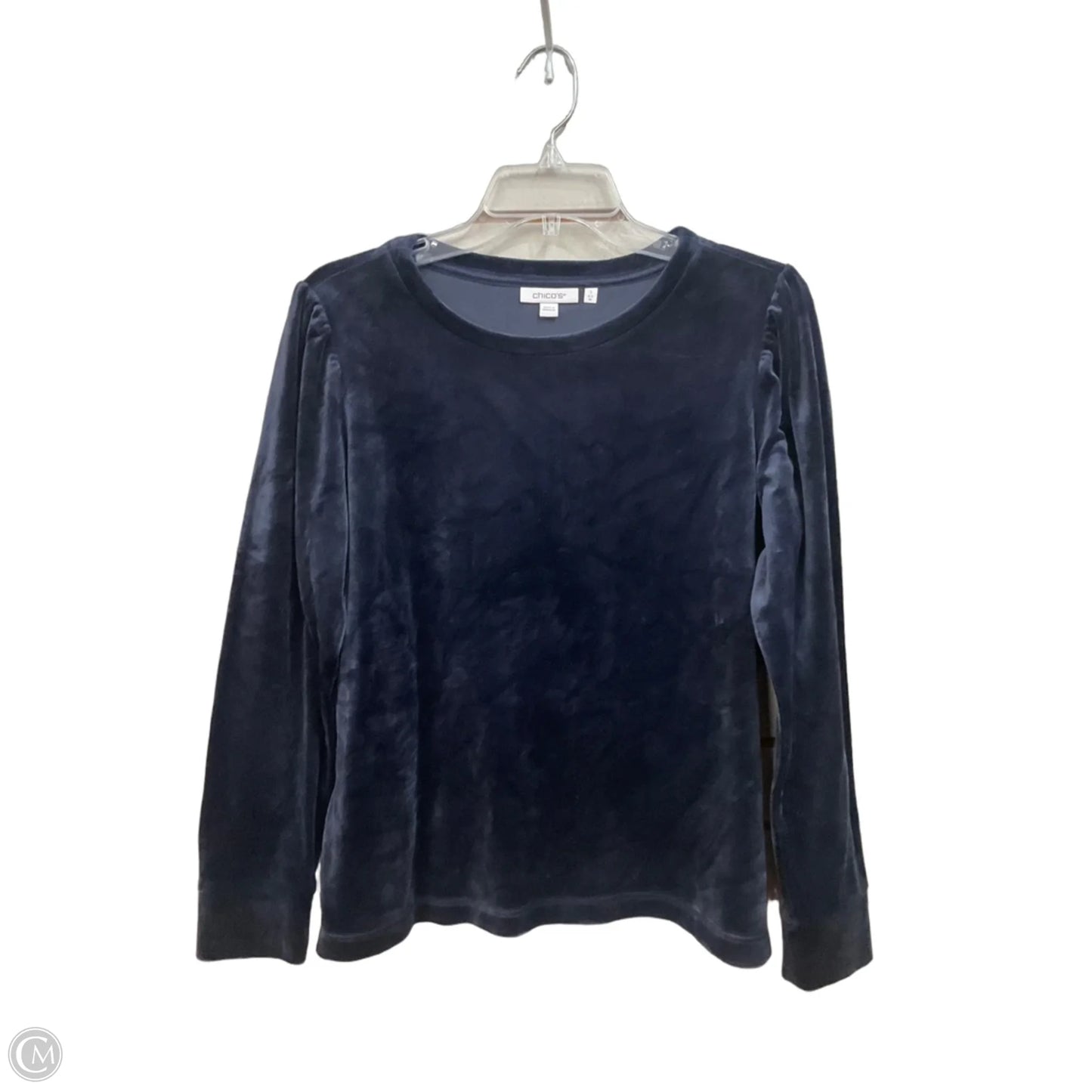 Top Long Sleeve By Chicos In Navy, Size: M