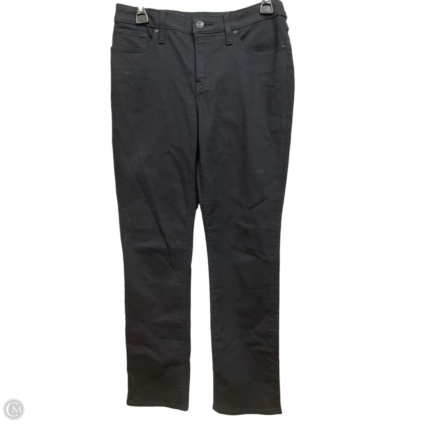 Jeans Straight By Chicos In Black Denim, Size: 2