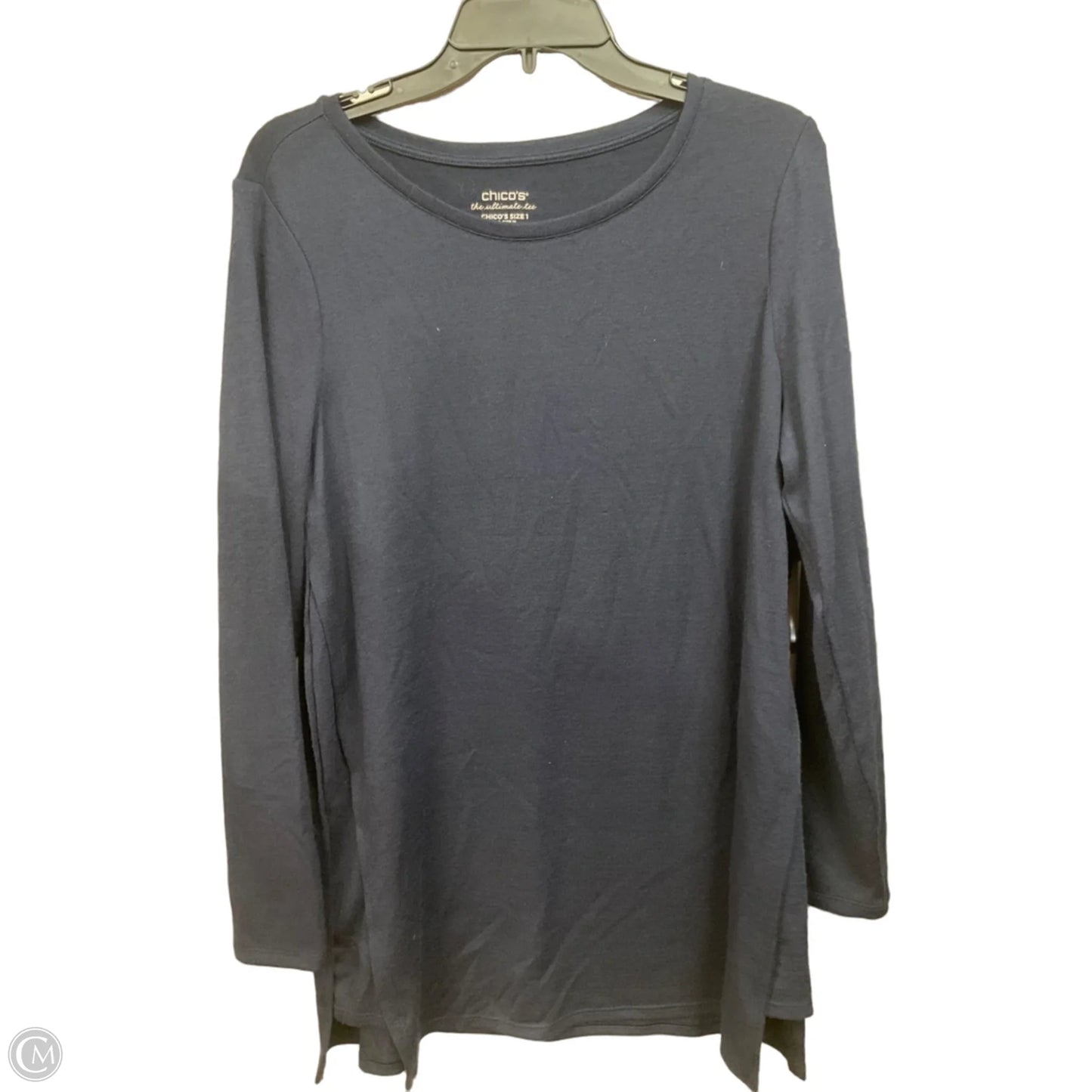 Top Long Sleeve By Chicos In Navy, Size: M