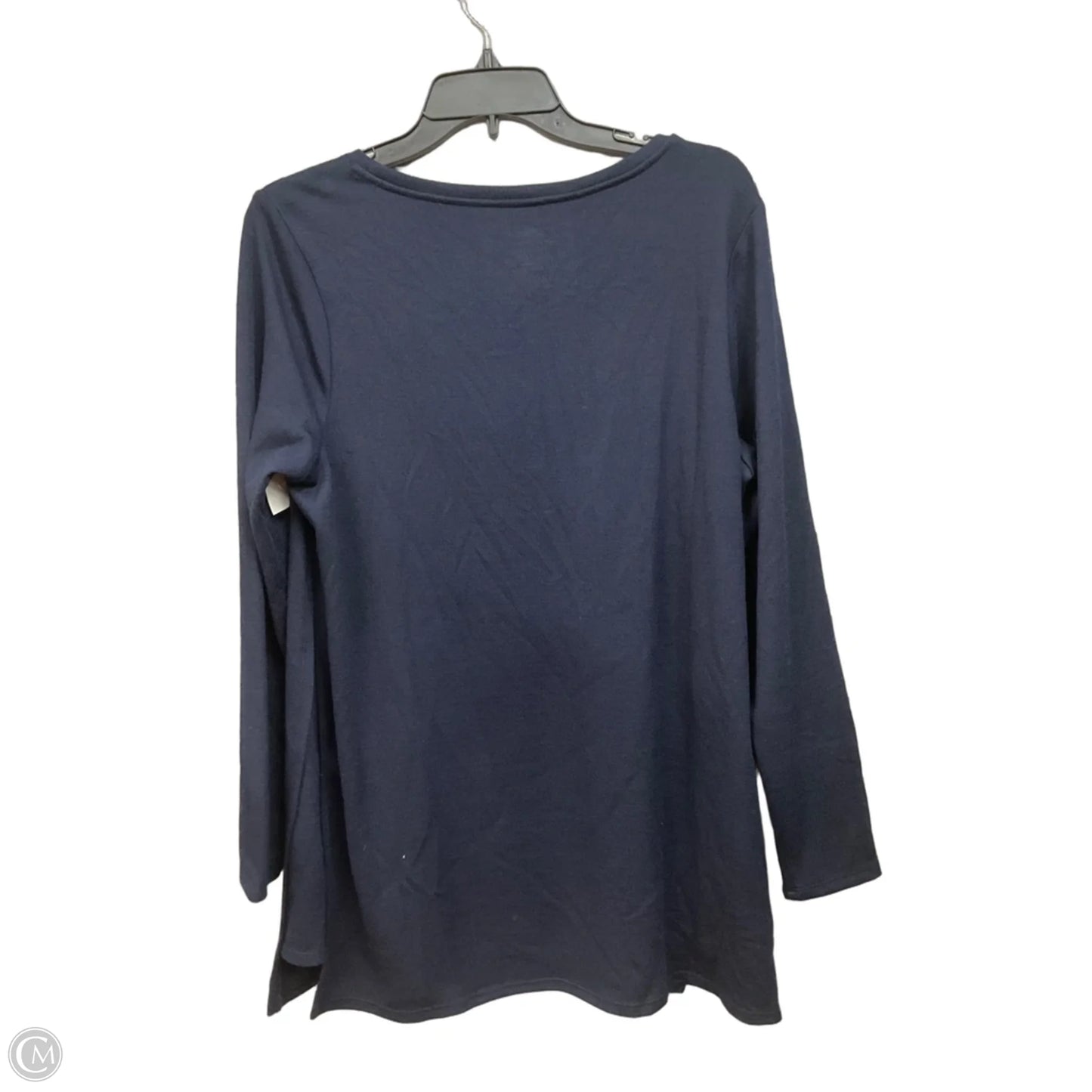 Top Long Sleeve By Chicos In Navy, Size: M