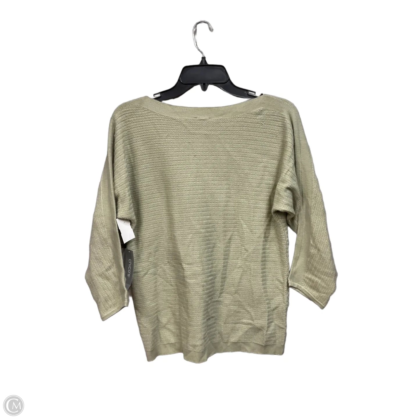 Top 3/4 Sleeve By Chicos In Green, Size: S