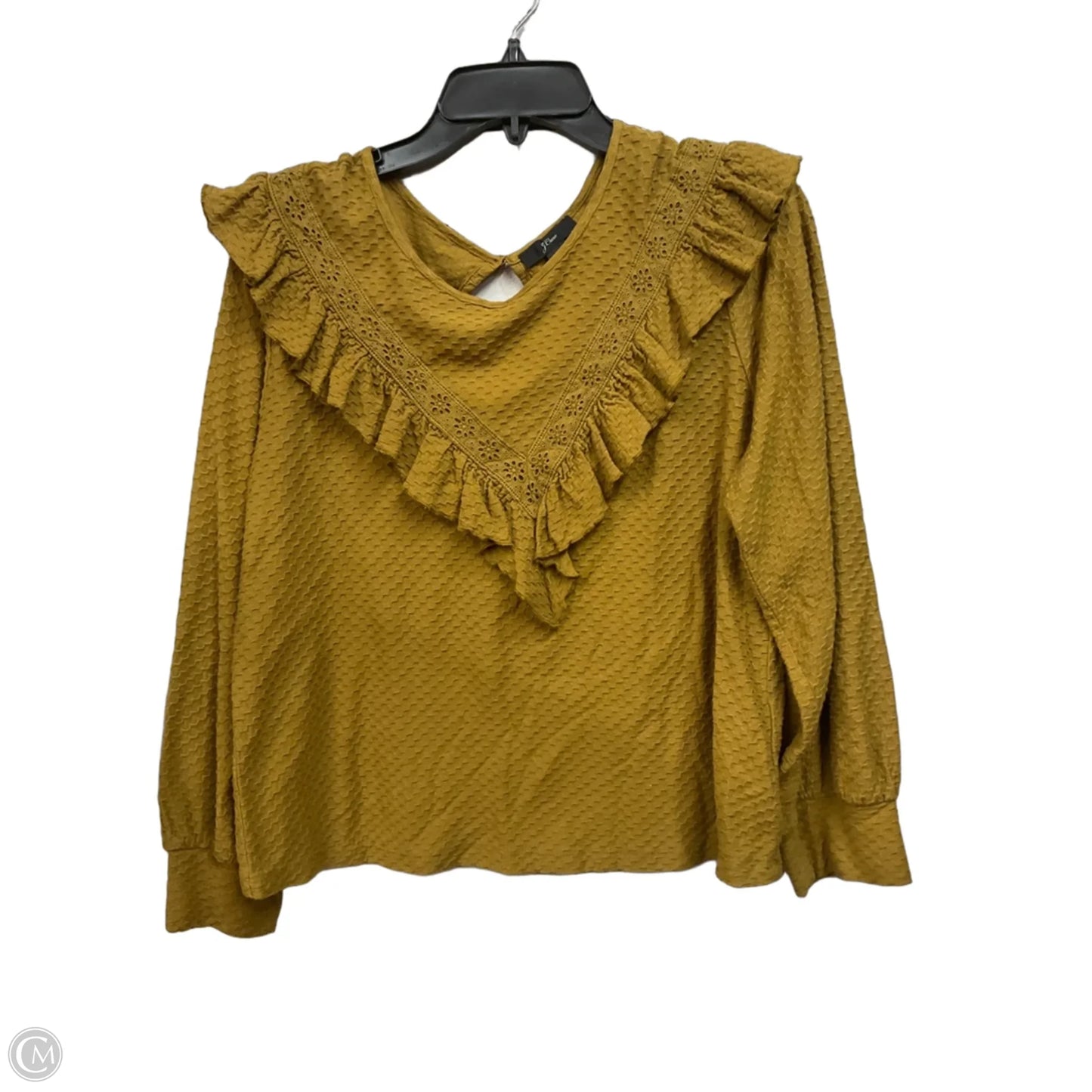 Top Long Sleeve By J. Crew In Green, Size: S