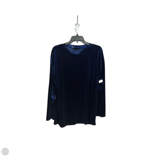 Top Long Sleeve By Ashley Stewart In Navy, Size: 2x