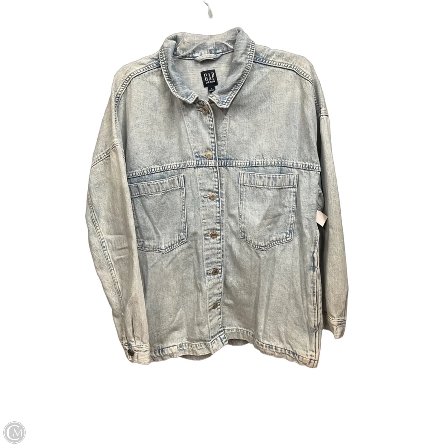 Jacket Denim By Gap In Blue Denim, Size: L