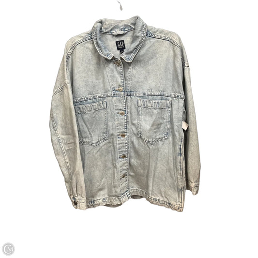 Jacket Denim By Gap In Blue Denim, Size: L