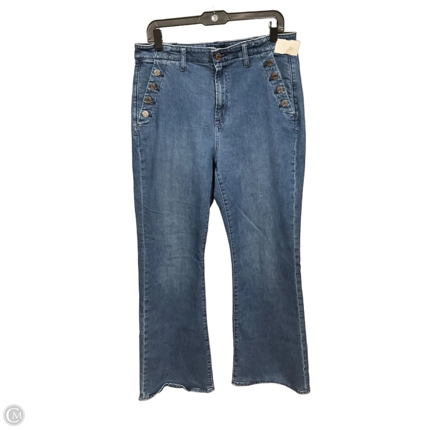 Jeans Flared By Gap In Blue Denim, Size: 14