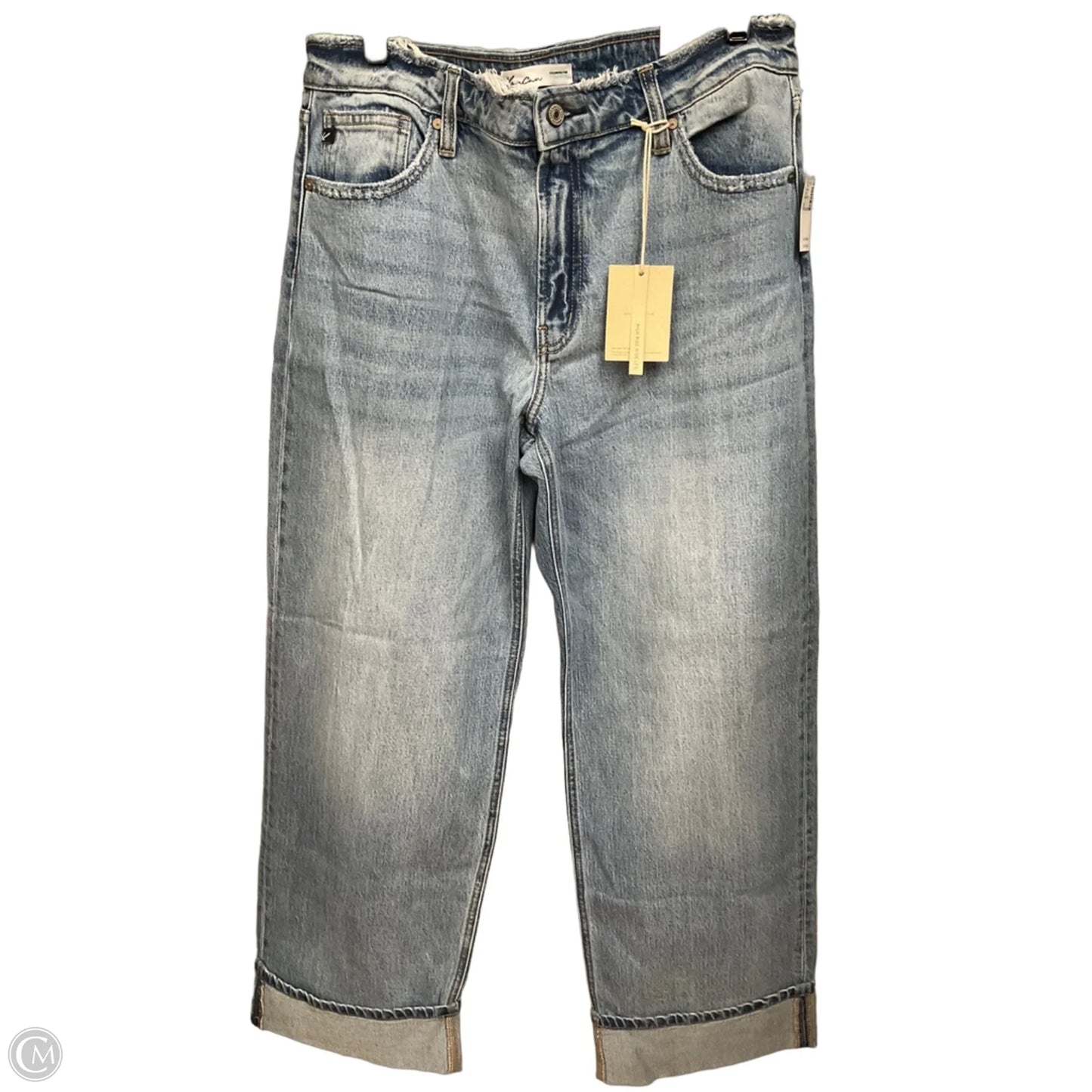 Jeans Wide Leg By Kancan In Blue Denim, Size: 8