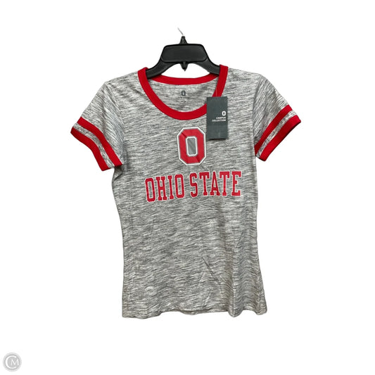 Top Short Sleeve By Clothes Mentor In Grey & Red, Size: M