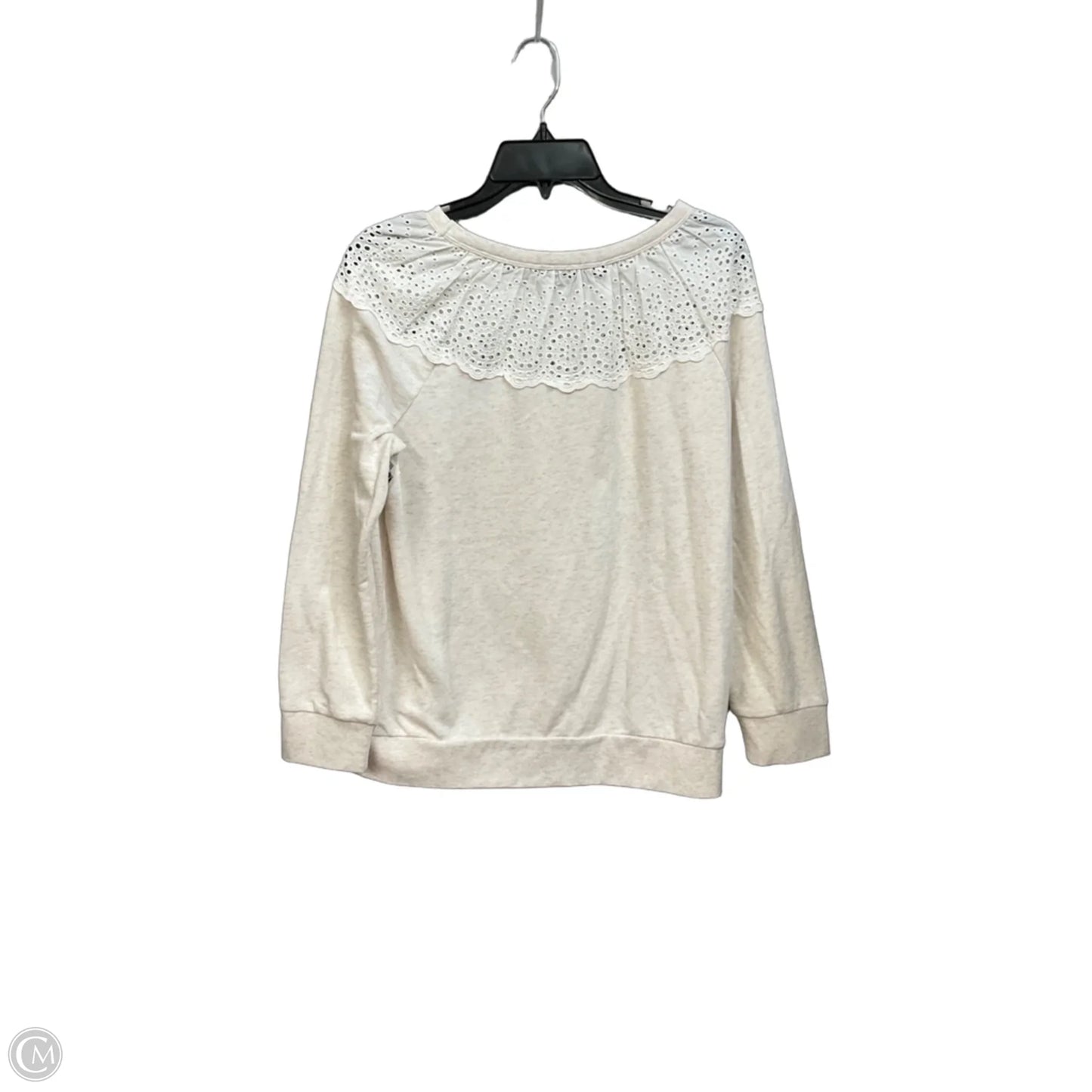 Top Long Sleeve By Banana Republic In Beige, Size: M