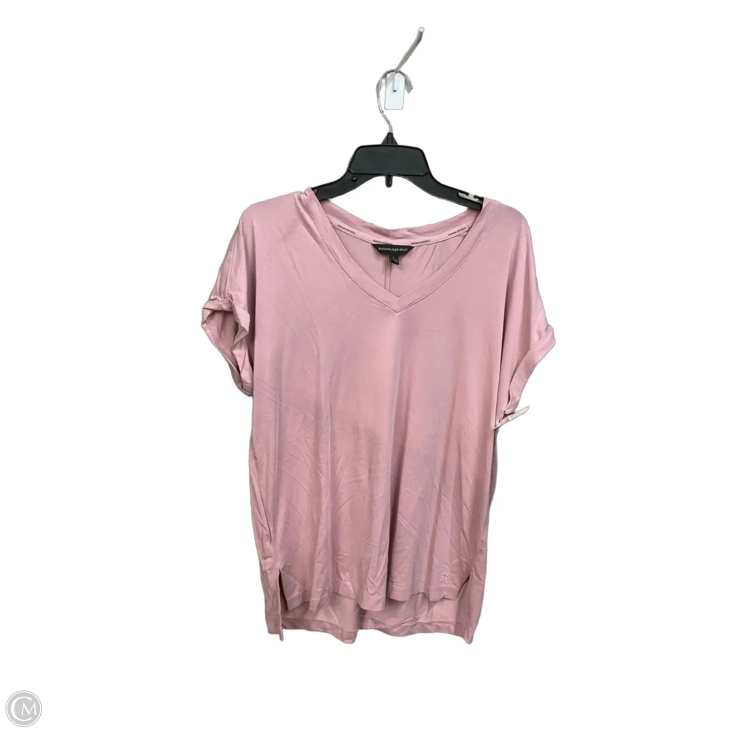 Top Short Sleeve By Banana Republic In Purple, Size: L