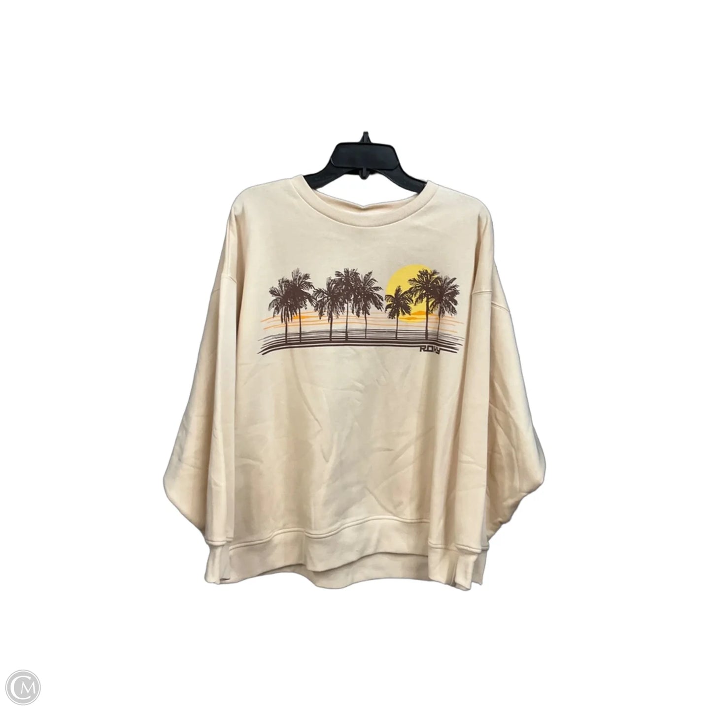 Sweatshirt Crewneck By Roxy In Beige, Size: M