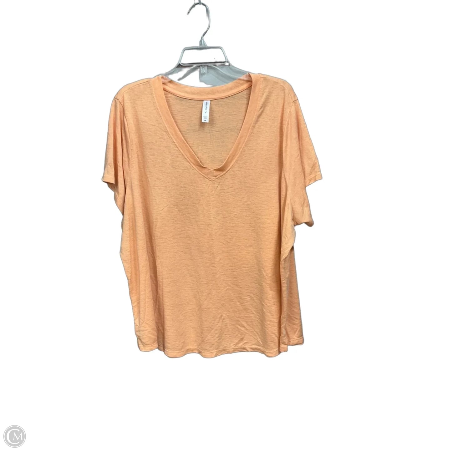 Athletic Top Short Sleeve By Athleta In Orange, Size: 3x