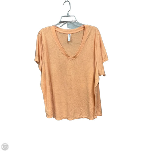 Athletic Top Short Sleeve By Athleta In Orange, Size: 3x