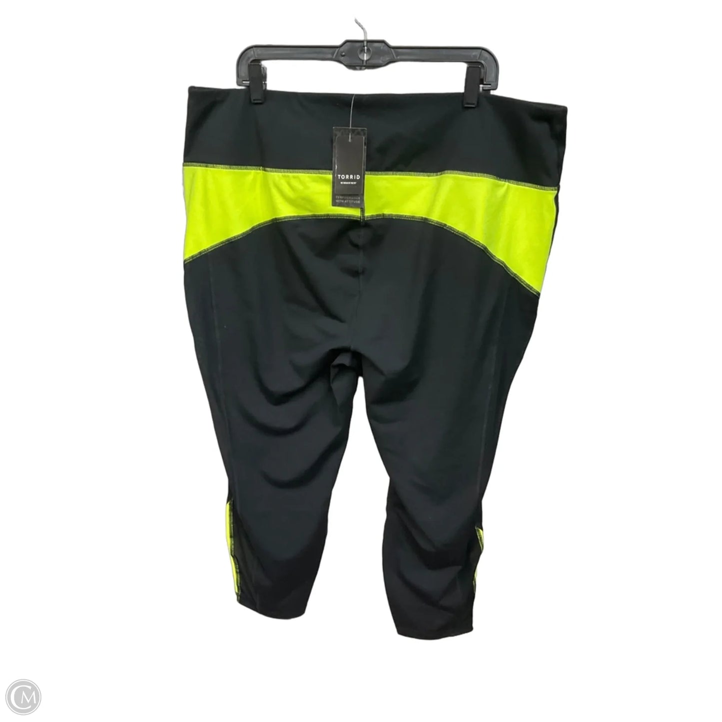 Athletic Capris By Torrid In Black & Green, Size: 4x