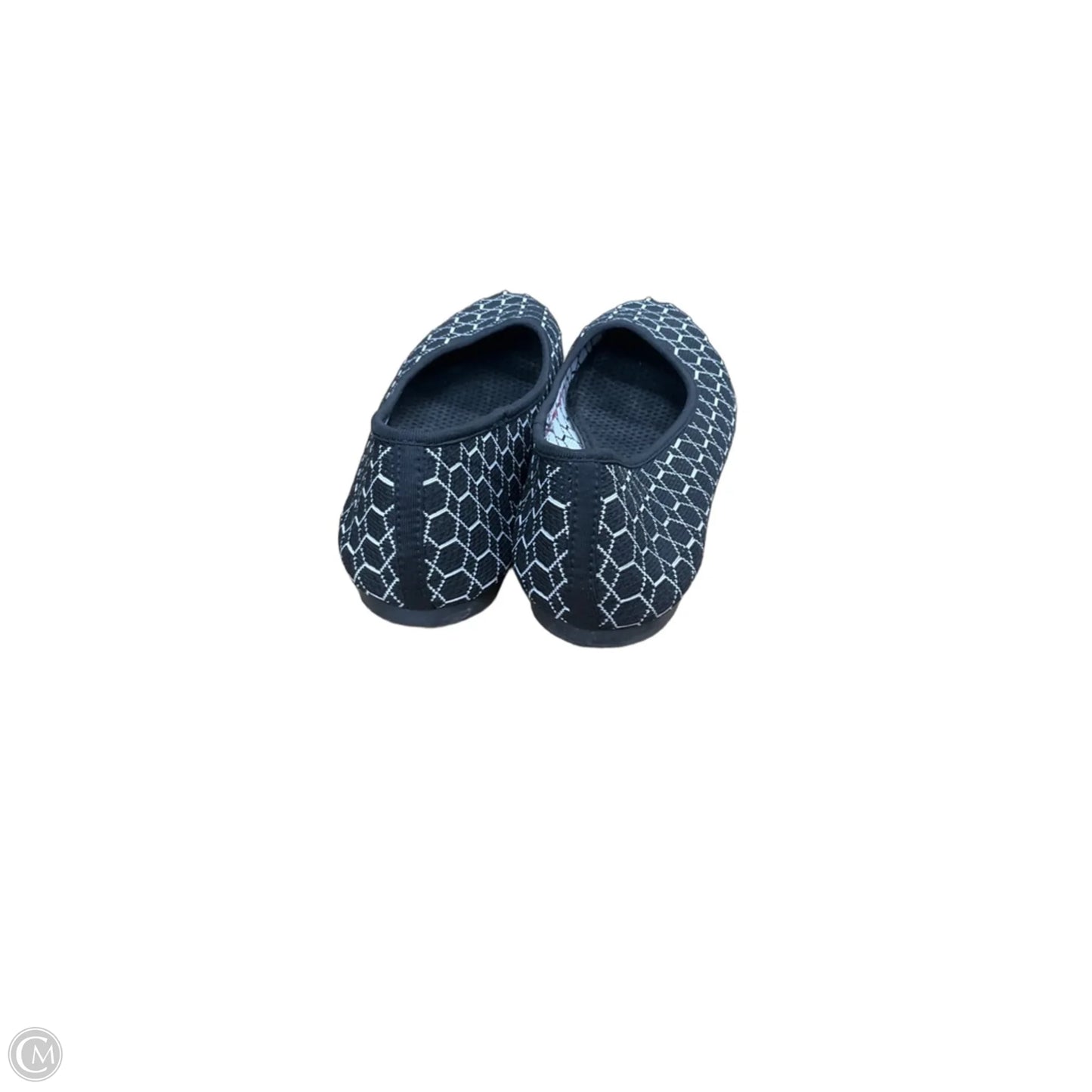 Shoes Flats By Skechers In Black & White, Size: 8.5