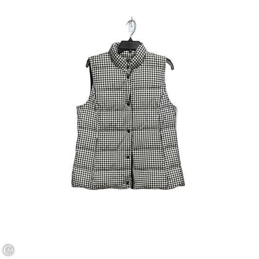 Vest Puffer & Quilted By J. Jill In Checkered Pattern, Size: M