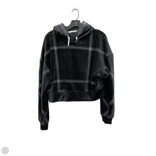 Sweatshirt Hoodie By Tavi In Black & White, Size: M