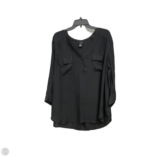 Blouse 3/4 Sleeve By Torrid In Black, Size: 3x