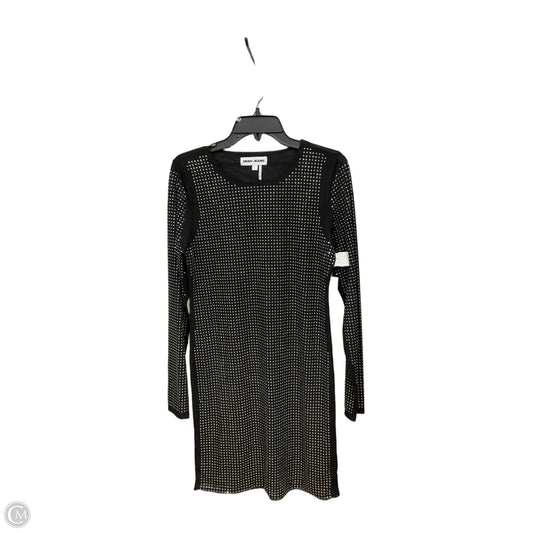 Dress Party Midi By Dkny In Black & Silver, Size: L
