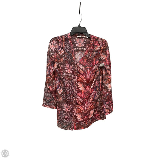 Blouse Long Sleeve By Soft Surroundings In Multi-colored, Size: Xs