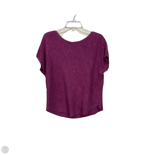 Top Short Sleeve By Eileen Fisher In Purple, Size: Mp